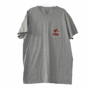 Fruit of the Loom Men Gray T-Shirt Cotton 1-Pocket Logo Pullover Short Sleeve XL